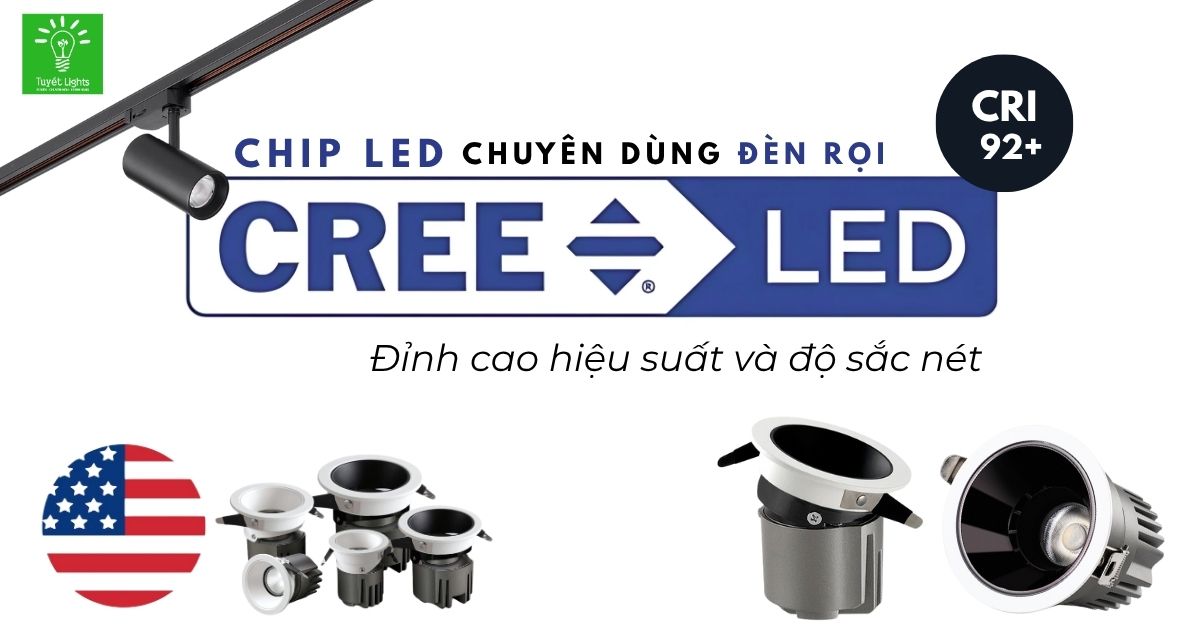 Đèn Rọi "Chuẩn" Kiến Trúc - đèn âm trần spotlight cao cấp chip led Cree